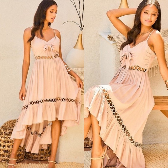 🌷AMAZING!! HIGH/LOW CUT OUT DETAIL DRESS - Picture 1 of 7